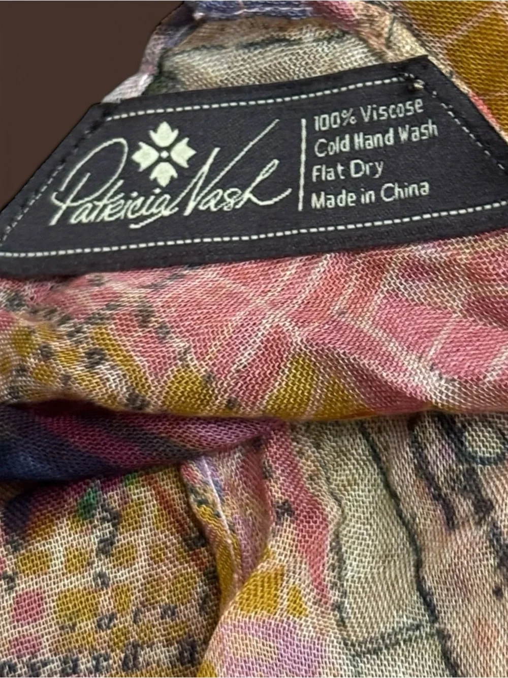Patricia Nash Paris Map Travel Print Viscose Square Scarf Wrap